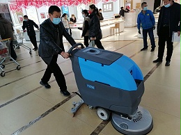 【客户案例】青岛某物业公司采购坦力TLT55手推式洗地机一台
